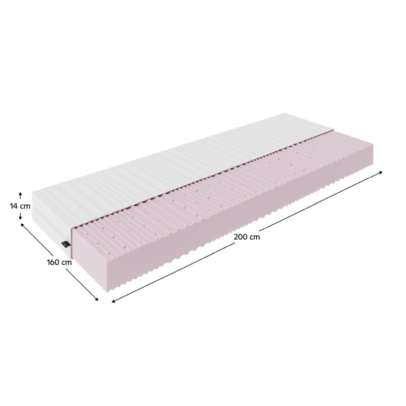 Matrac, penový, 14 cm, 160x200, MAIR