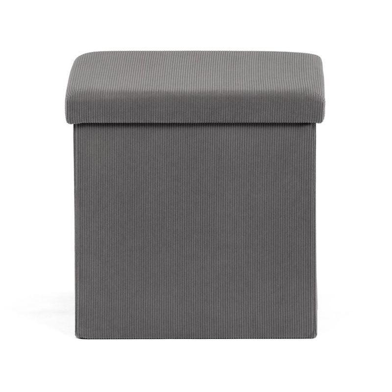 Taburet, 38cm, úložný priestor, sivá látka, TAB-471 GREY6