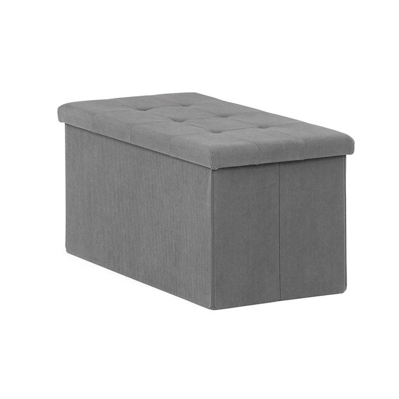 Taburet, 77cm, úložný priestor, látka sivá, TAB-472 GREY6