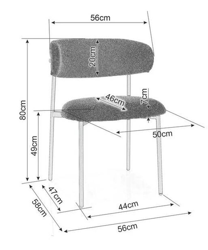 Jedálenská stolička, svetlobéžová látka, nohy gold chróm zlatý, ELTON RAVEN