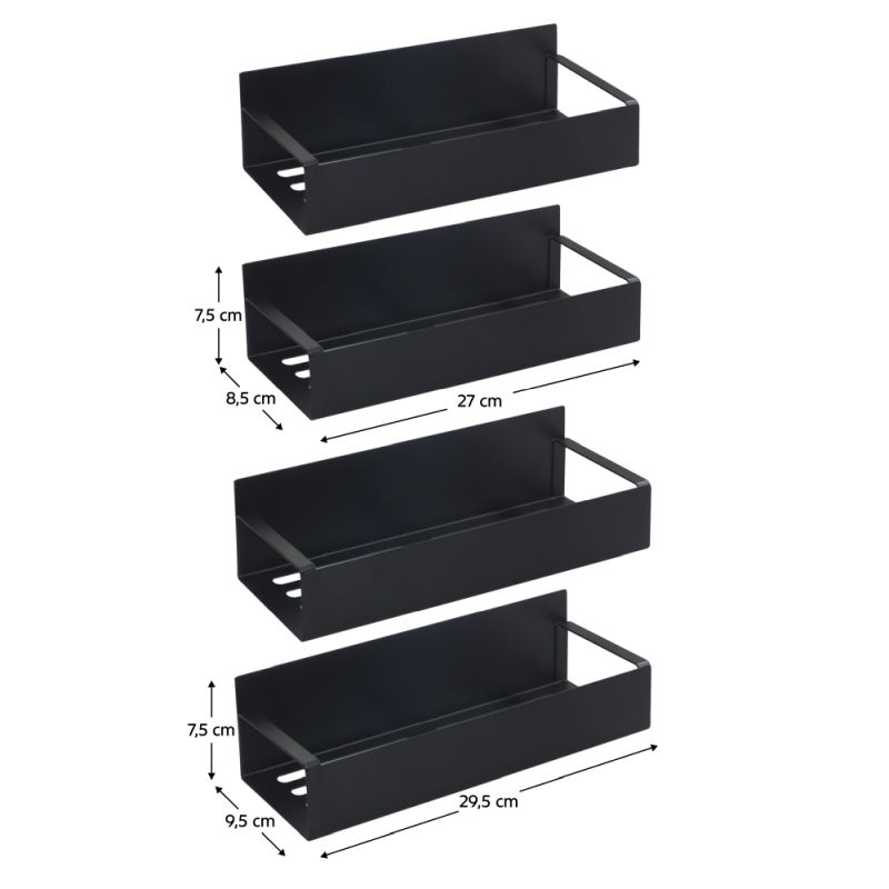 Police, set 4ks, čierne, ZOBER TYP 1