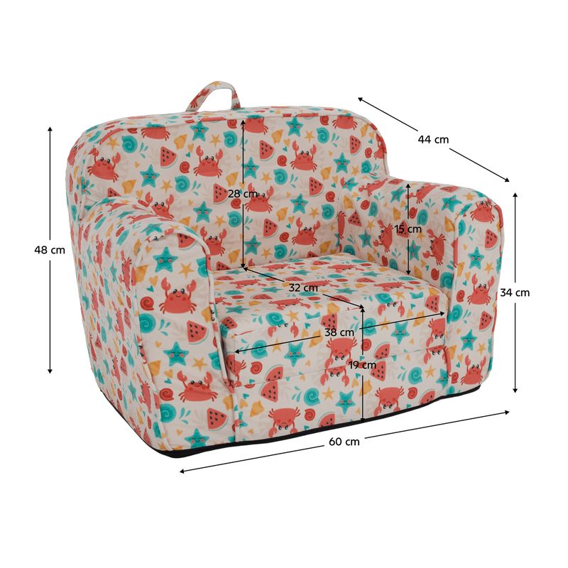 Rozkladací sedací vak, 60cm, mix farieb, KIDY