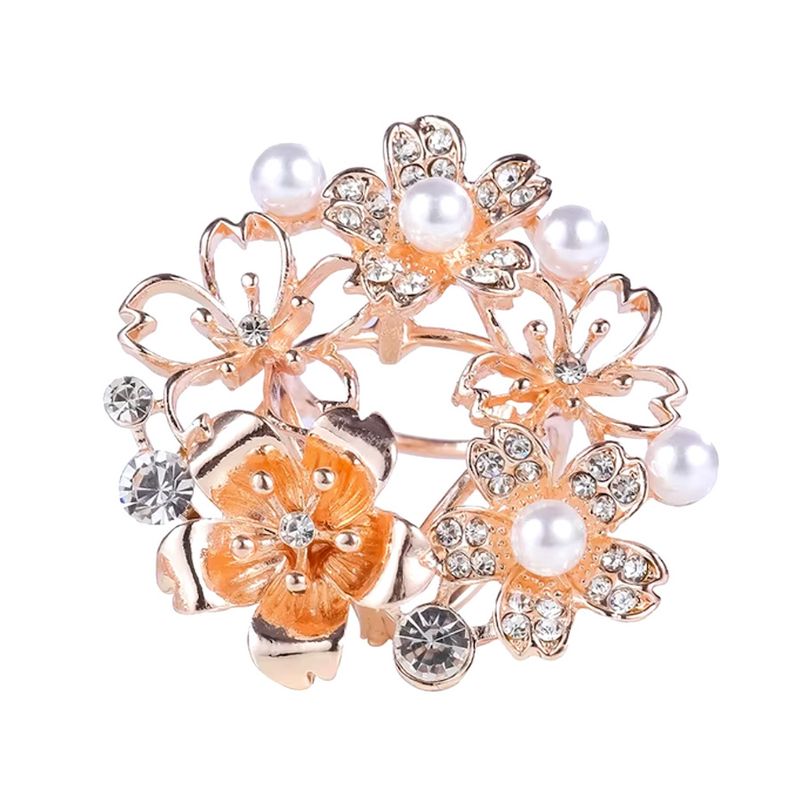 Nádherná brošňa na šatku a šál v podobe kvetín