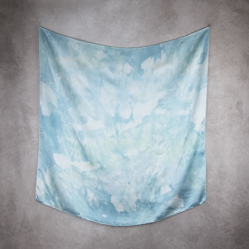 LIMITED_222 – Ručne vyrábaná Hodvábna Šatka 90 × 90 cm, Jeden kus