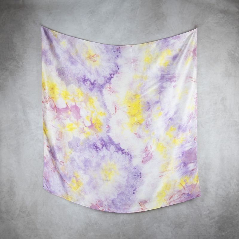 LIMITED_226 – Ručne vyrábaná Hodvábna Šatka 90 × 90 cm, Jeden kus