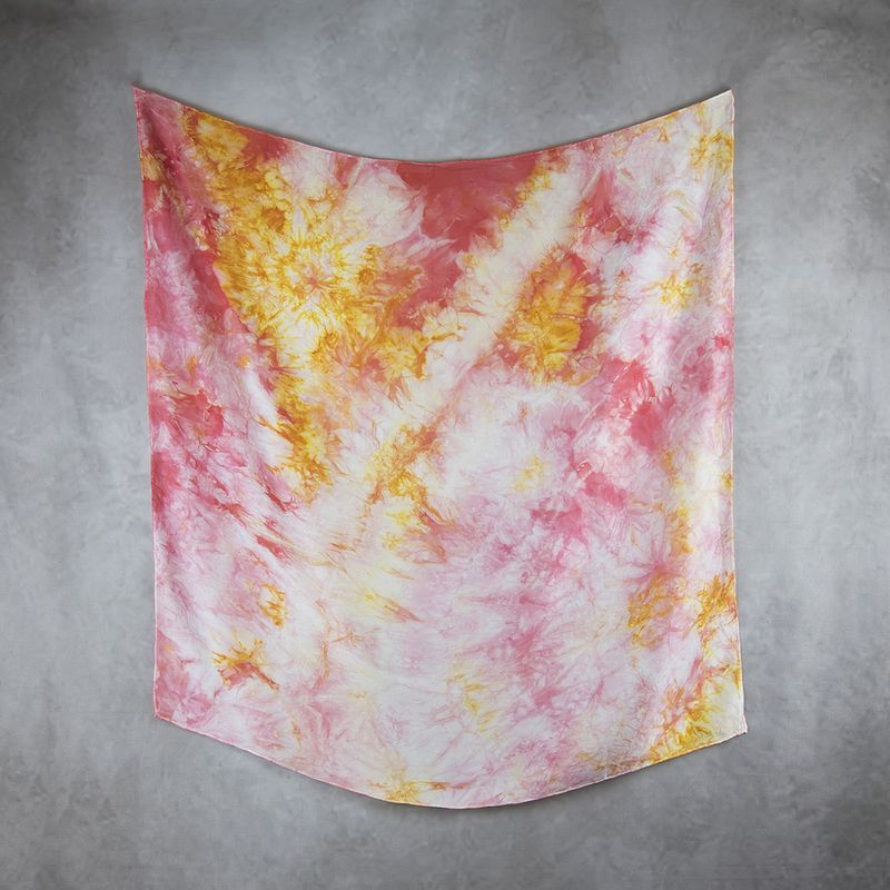 Ručne vyrábaná Hodvábna Šatka LIMITED_237, 90 × 90 cm, Jeden kus