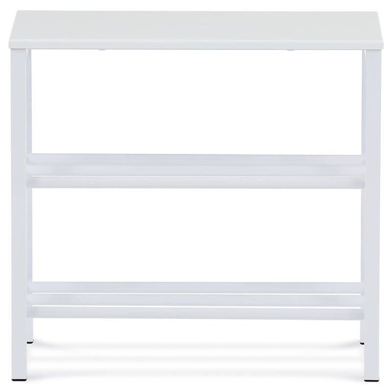 Botník, 50cm, kovový, biely, MDF doska, 83168-42 WT