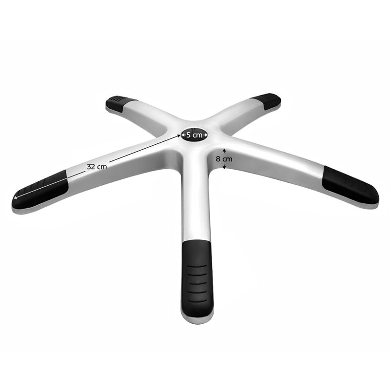 Podstava, strieborná-čierna, polomer 32 cm, PODSTAVA TYP 1