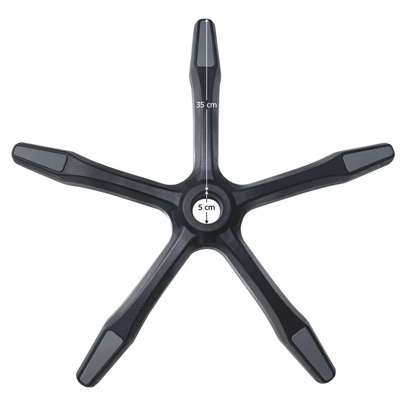 Podstava, čierna-sivá, polomer 35 cm, PODSTAVA TYP 8