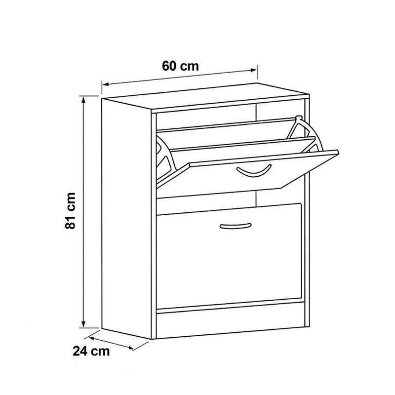 Botník, 60cm, MDF, dub, ABO-G1014 OAK