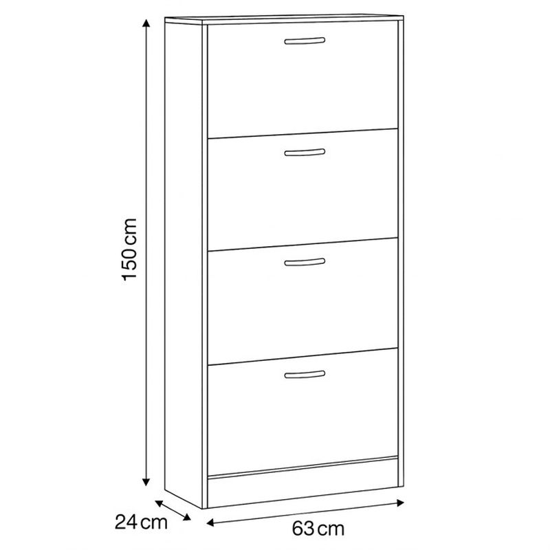 Botník, 60cm, MDF, dub, ABO-G1018 OAK