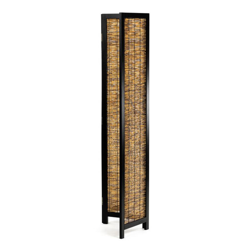 Paraván, 121cm, masív, hnedý, EF-L174 BK