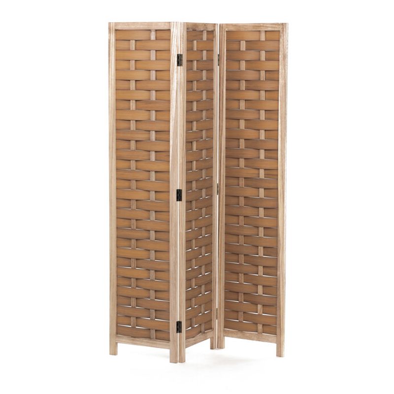 Paraván, 121cm, masív, prírodný, EF-L186 NAT