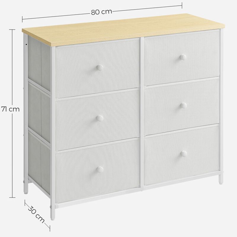 Komoda, 80cm, kov, biela, AUK-E1032 WT