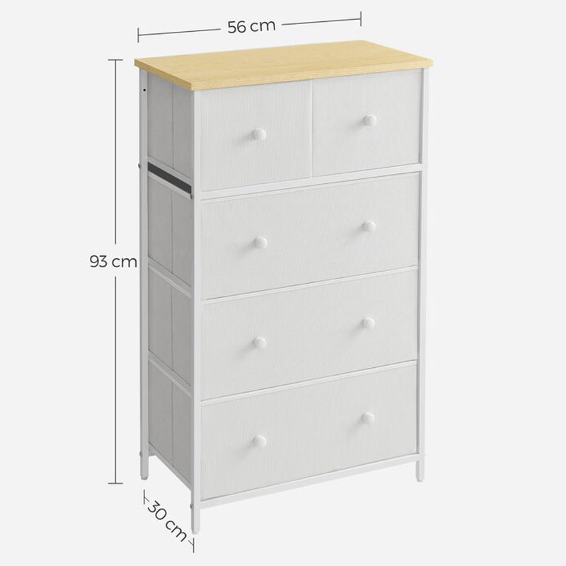 Komoda, 56cm, kov, biela, AUK-E1051 WT