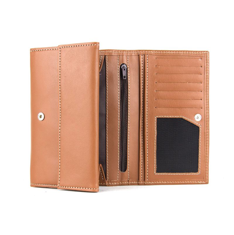 Dámska luxusná kožená peňaženka vo svetlo hnedej farbe