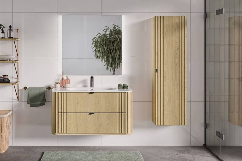 Vysoká skrinka, 40cm, dub cremona, OVALIA CREMONA 80-40-1D