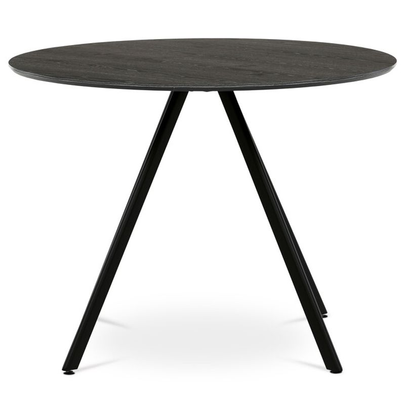 Jedálenský stôl, okrúhly, 100cm, lamino, kov, sivý dub, HT-R5010 GREY