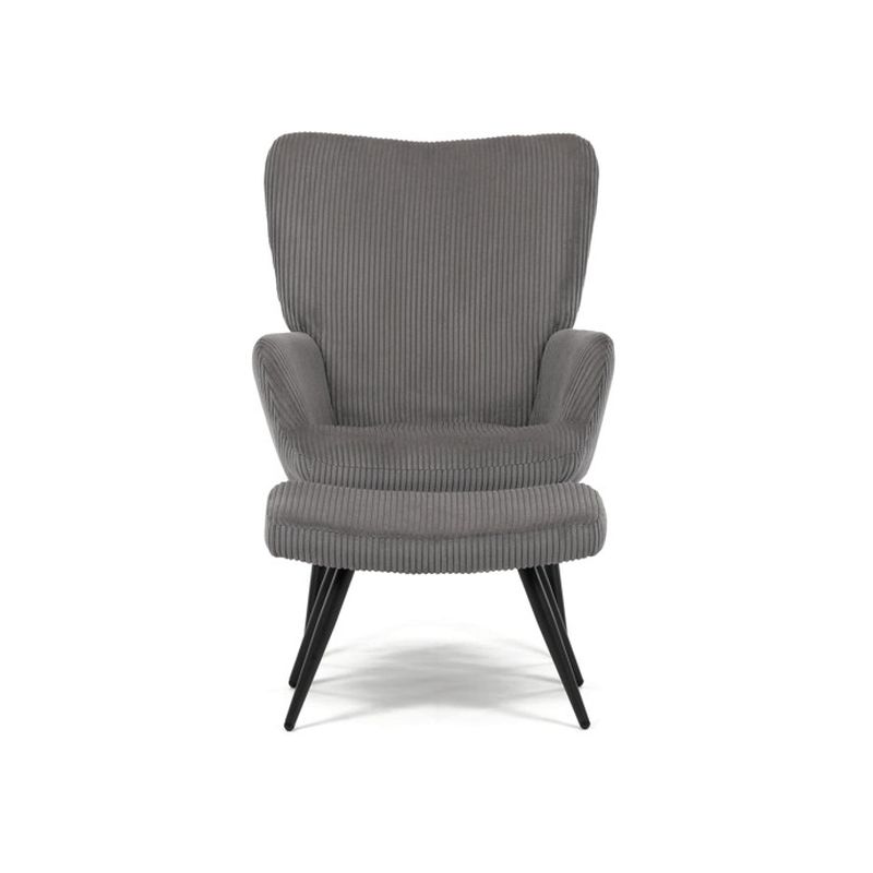 Relaxačné kreslo, sivá, menšestrová, látka, AK-L7285 GREY6