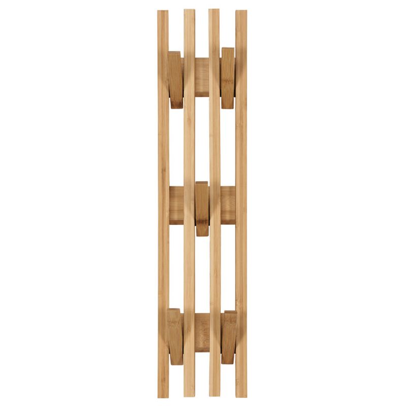 Nástenný vešiak, 14cm, bambus, prírodný, DR-B023 NAT