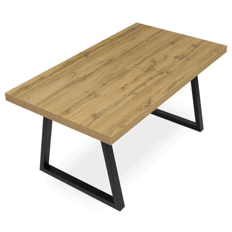 Jedálenský stôl 160-240x90 cm, rozkladací, lamino, dub, HT-R5624 OAK