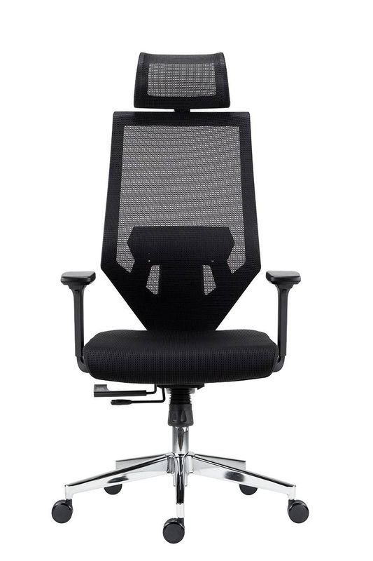 Kancelárske kreslo, čierna sieťovina a látka, EDGE NET