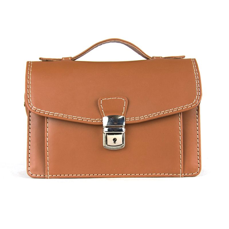 Luxusná kožená etuja č.7847, viacúčelové púzdro vo svetlo hnedej farbe