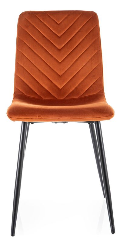 Jedálenská stolička, cynamon látka, nohy kov čierny, DAREN VELVET