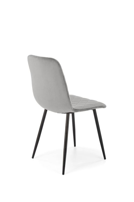 Jedálenská stolička, sivá látka, nohy kov čierny, K-525