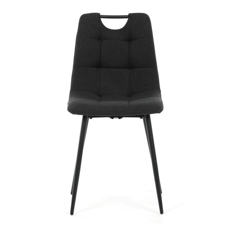 Jedálenská stolička, čierna, látka, DCL-V2017 BK2