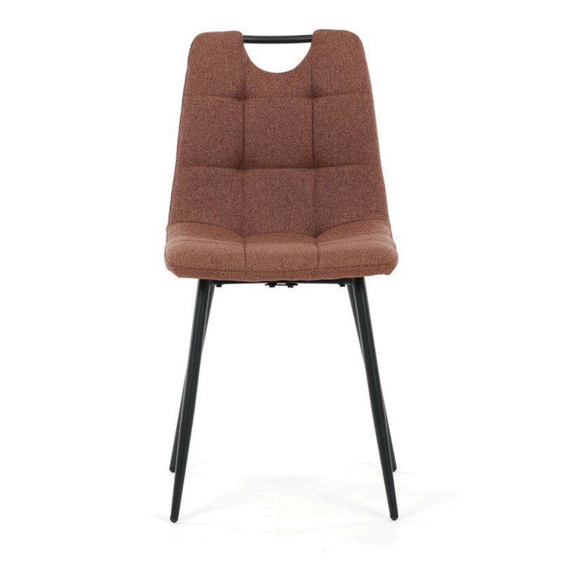 Jedálenská stolička, hnedá, látka, DCL-V2017 BR2