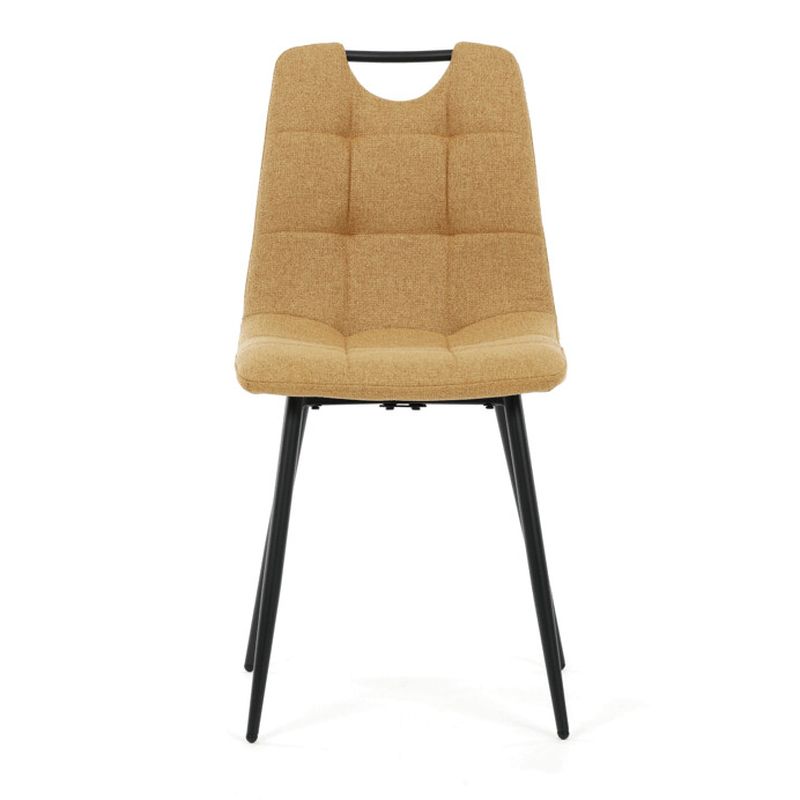 Jedálenská stolička, žltá, látka, DCL-V2017 YEL2