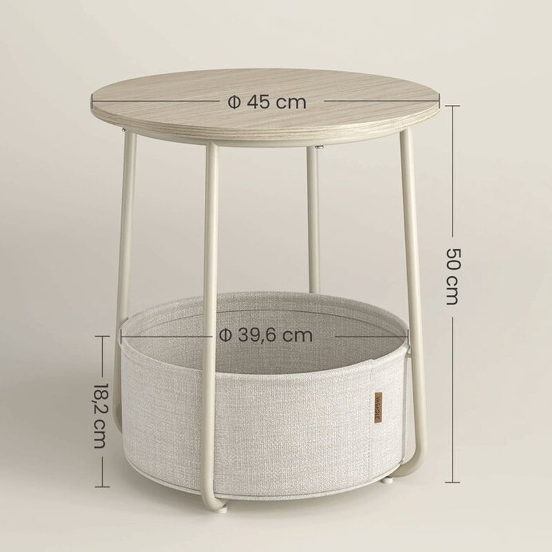 Odkladací stolík 45x45cm, MDF kašmír, AKF-E1023 CRM