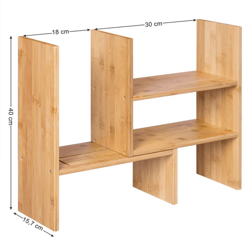 Polička, 33-51cm, bambus, prírodný, AUK-E1045 NAT
