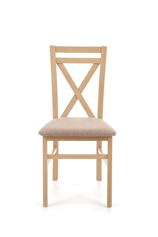 Jedálenská stolička, hnedosivá látka, drevo dub sonoma, DARIUSZ