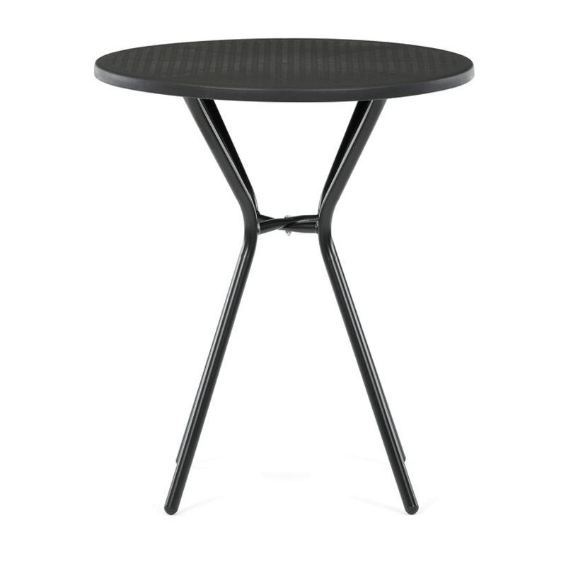 Záhradný stôl 60x60cm, plast, čierny, AZT-H1021 BK