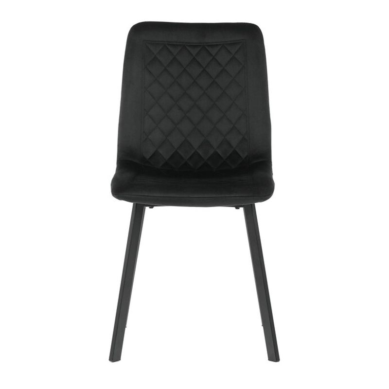 Jedálenská stolička, čierna, zamatová, látka, DCL-973 BK4