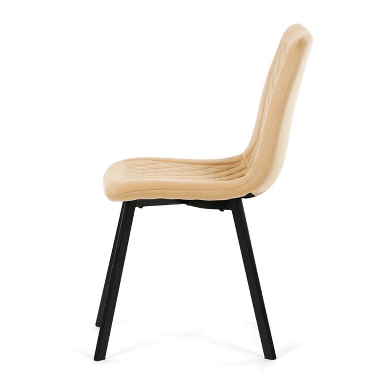 Jedálenská stolička, žltá, zamatová látka, DCL-973 YEL4