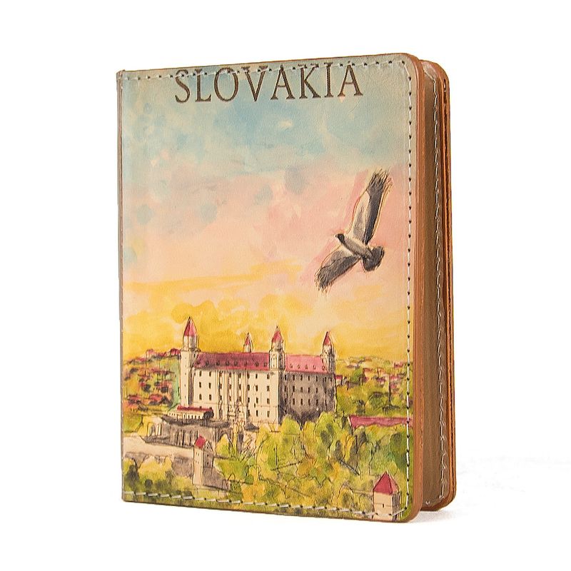 Ručne tvarovaný, vyklepávaný reliéfny kožený zápisník – Slovensko, Bratislavský Hrad 4