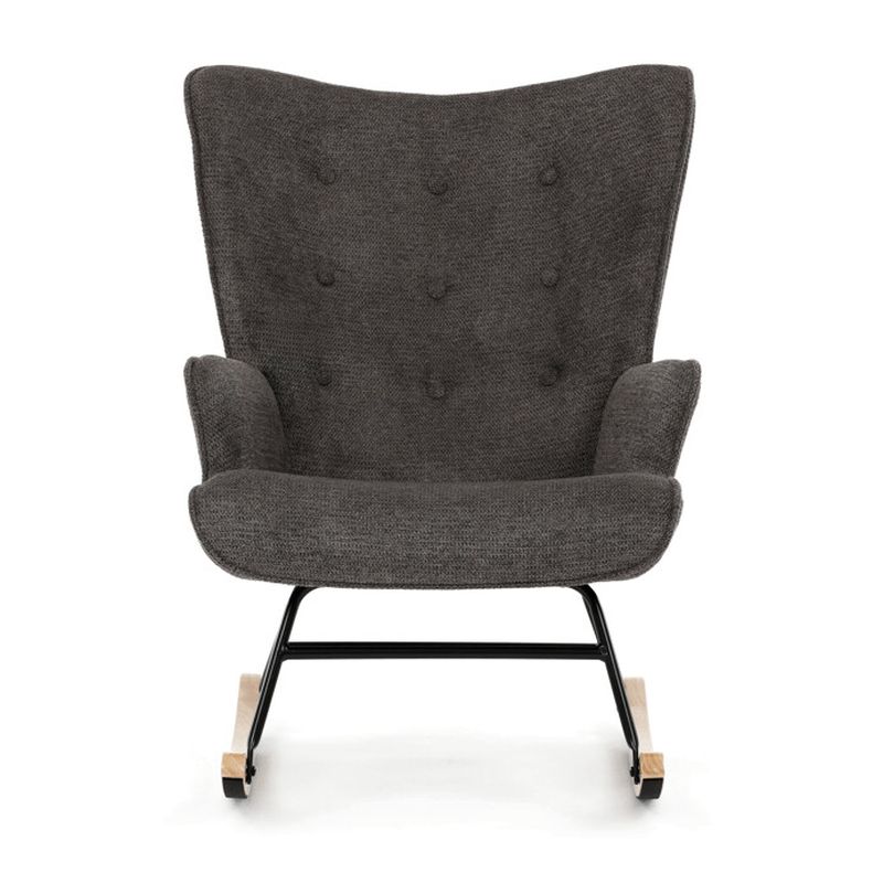 Hojdacie kreslo, sivá látka, AK-373 GREY2