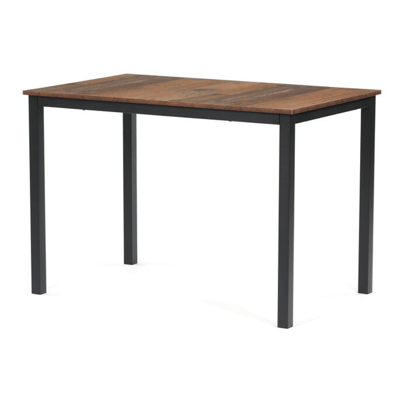 Jedálenský set 1+4, 110x70cm, MDF, staré drevo, látka hnedá, AUTRON