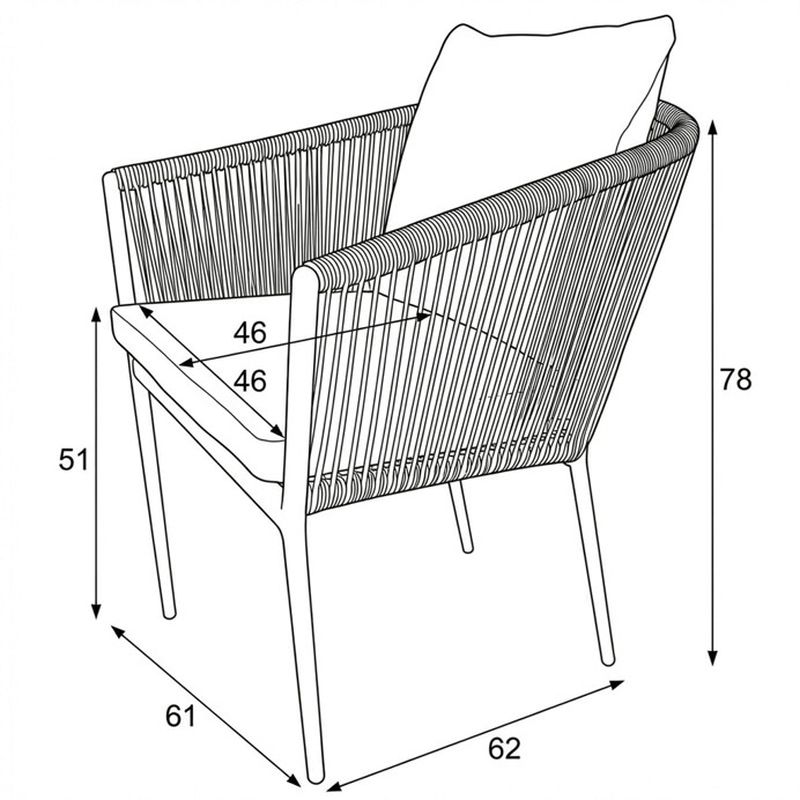 Záhradná stolička, hliník, látka, sivá, AZC-C1179 GREY