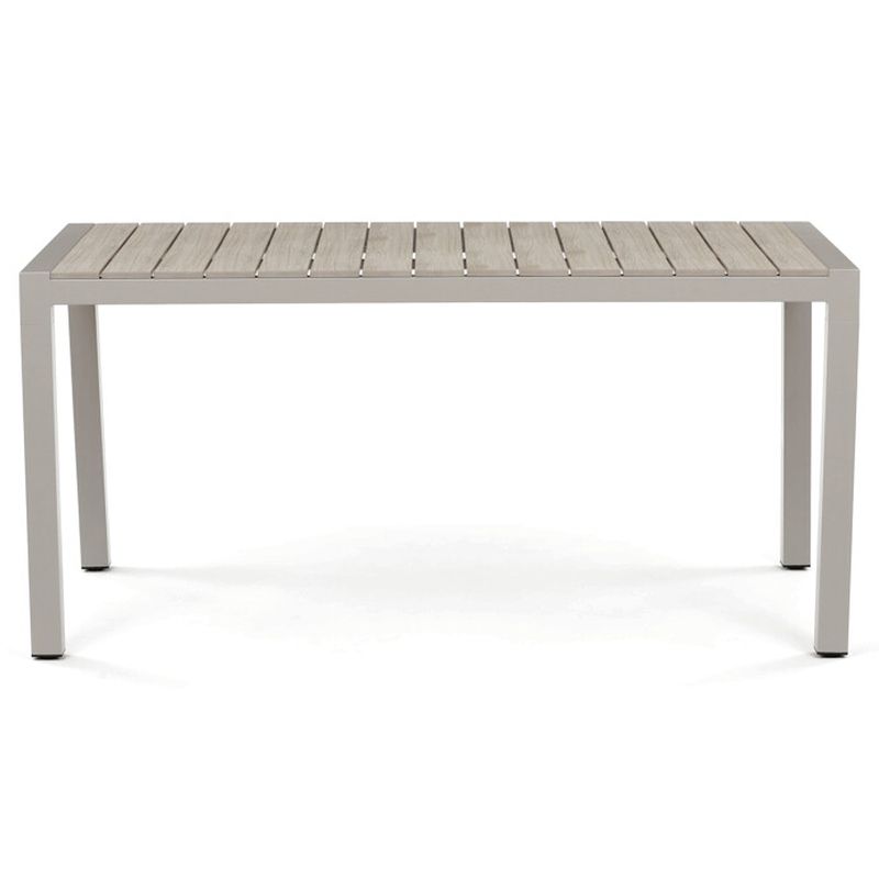 Záhradný stôl 162x90cm, hliník, polywood, béžový, AZT-S1514 CRM