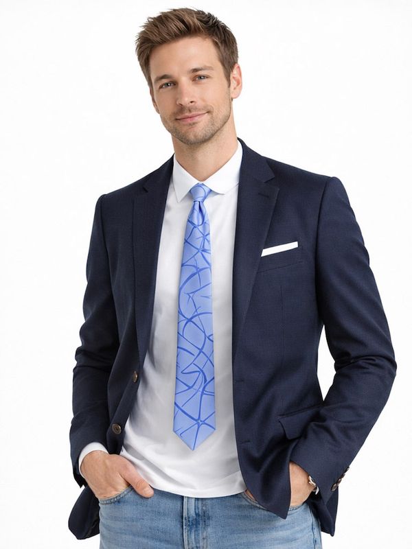 Hodvábna kravata SLIM, Slovenská výroba - Violet Ornament