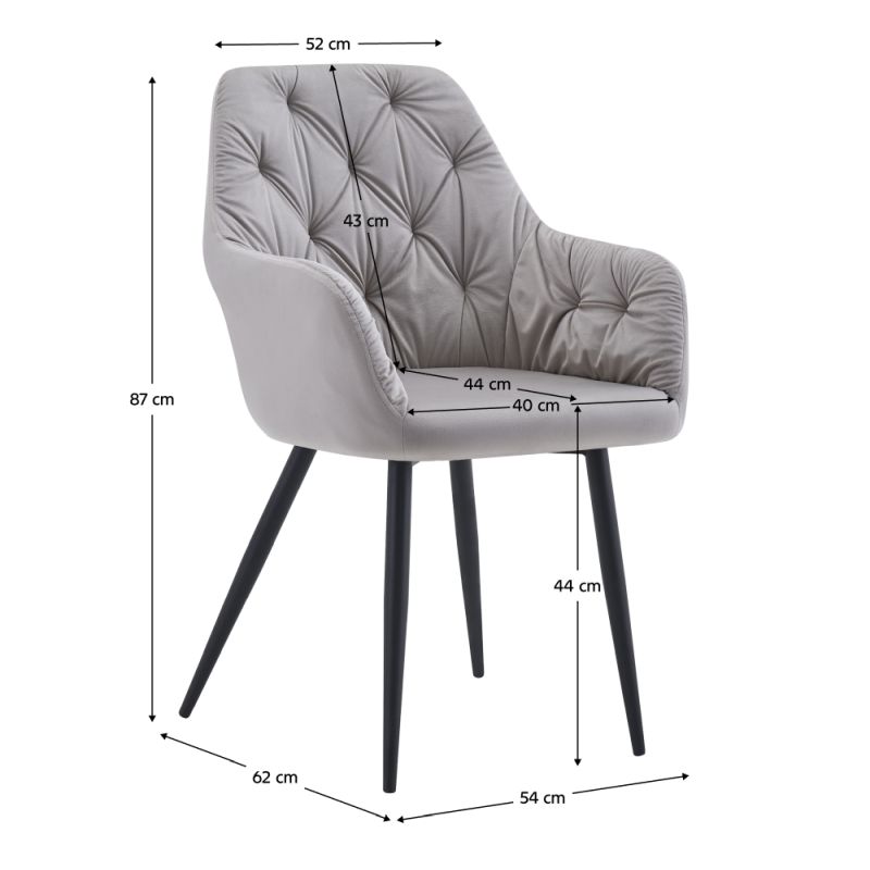 Dizajnové kreslo, sivá Velvet látka, nohy kov čierny, VERIO NEW