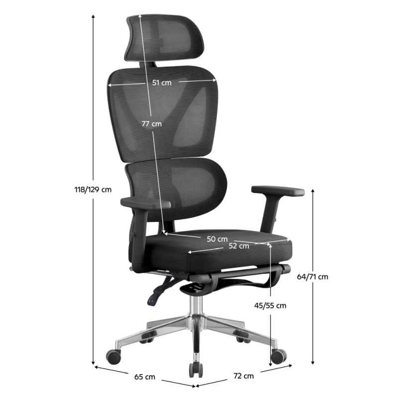 Kancelárske kreslo, čierna sieťovina, chróm, DEMOS