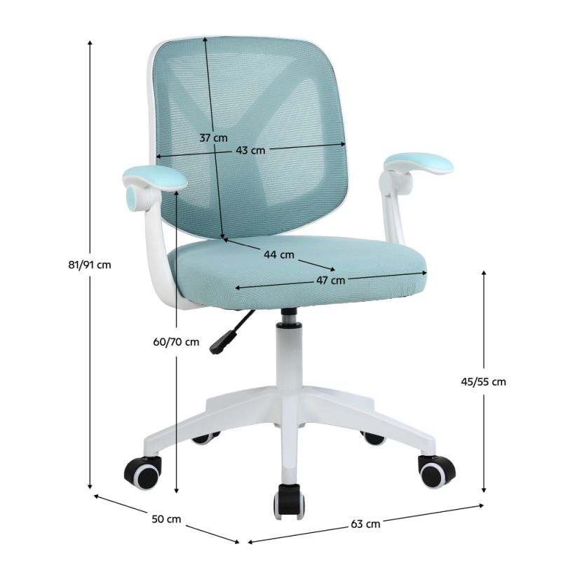 Kancelárske kreslo, modrá látka, biela, SOLARI