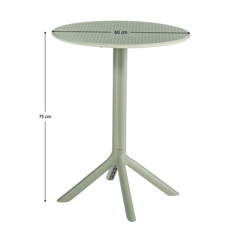 Záhradný stôl, 60x60cm, zelený, plast, SAILOR
