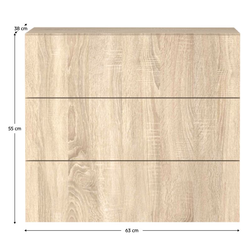 Predsieňová komoda, 63cm, dub sonoma, zásuvková, VERTIO KOM3S