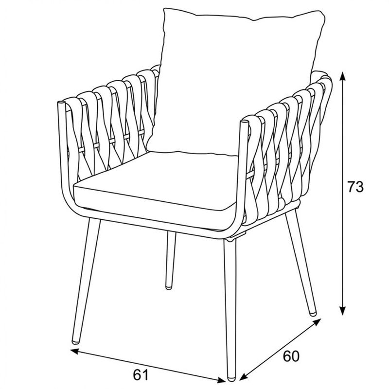 Záhradná stolička, kov, látka, sivá, AZC-1105 GREY